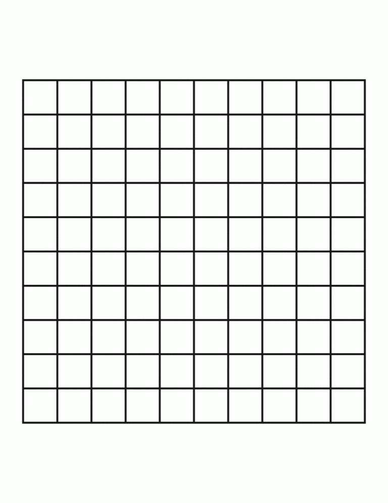 10 By 10 Grid ClipArt ETC
