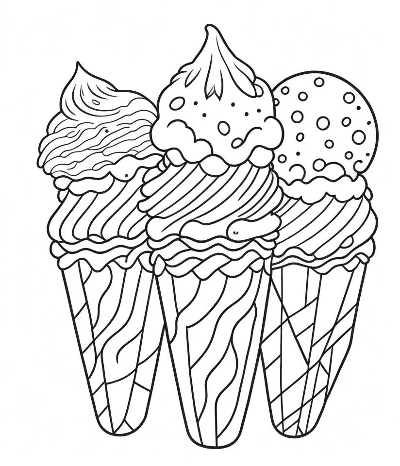 ice cream coloring pages printable