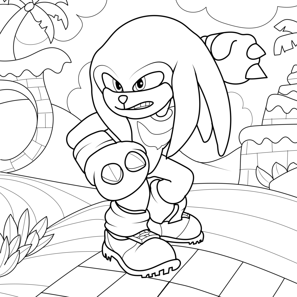 printable sonic coloring pages