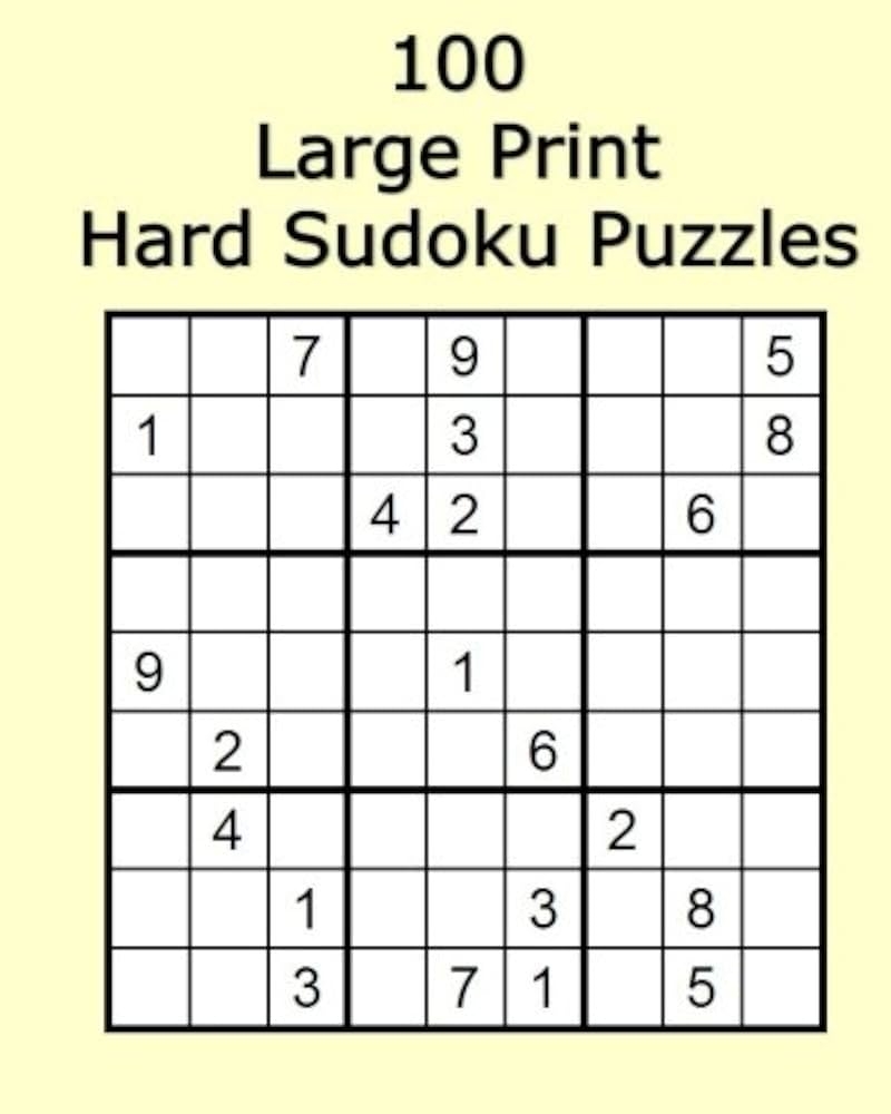 sudoku hard puzzles printable