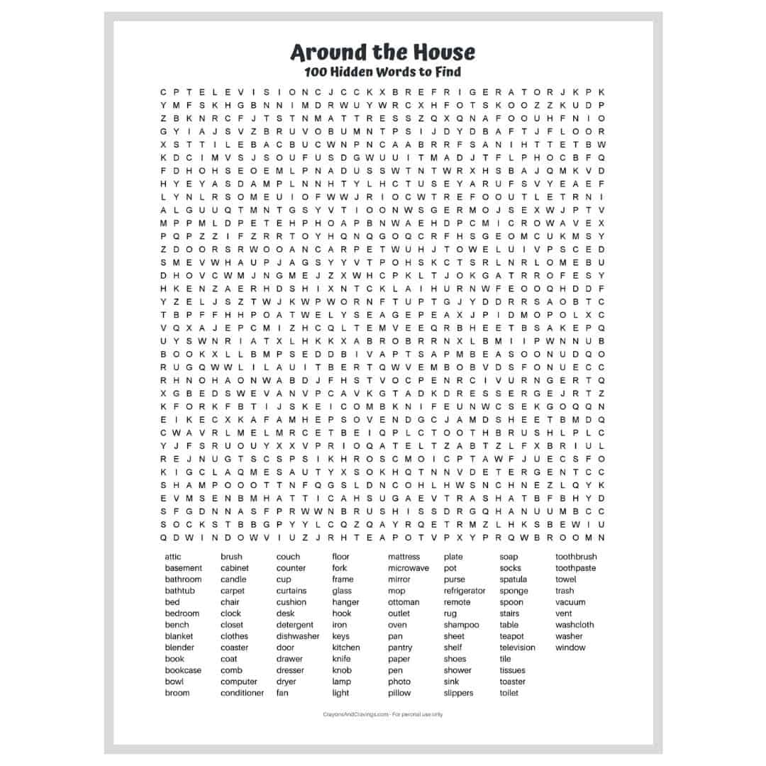 printable word search puzzles medium