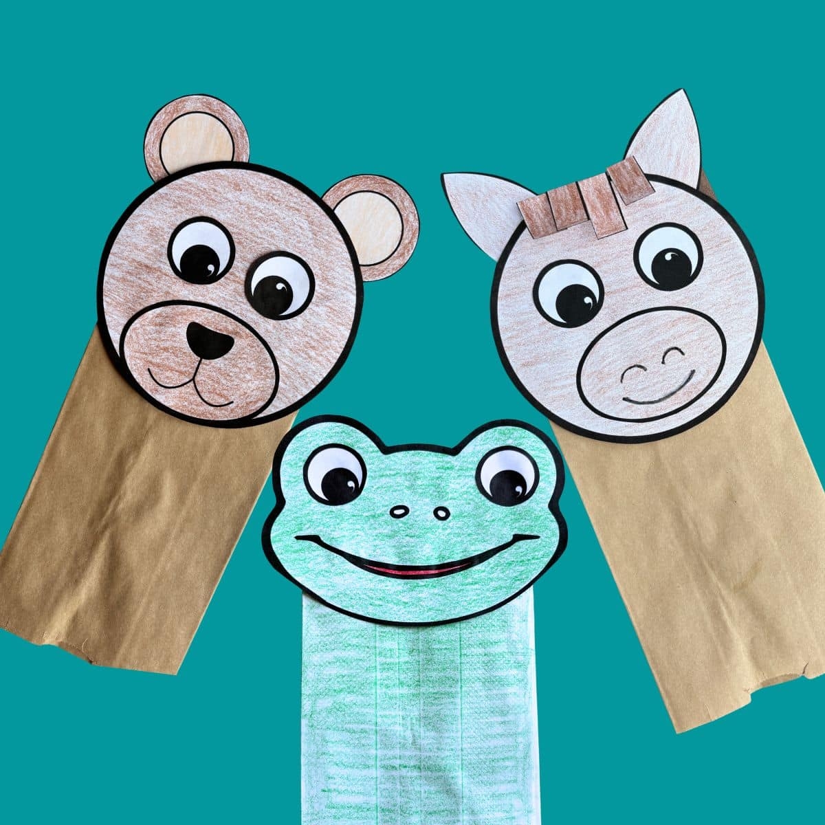 11 Easy Paper Bag Puppets For Kids Free Templates Simply Full Of Delight
