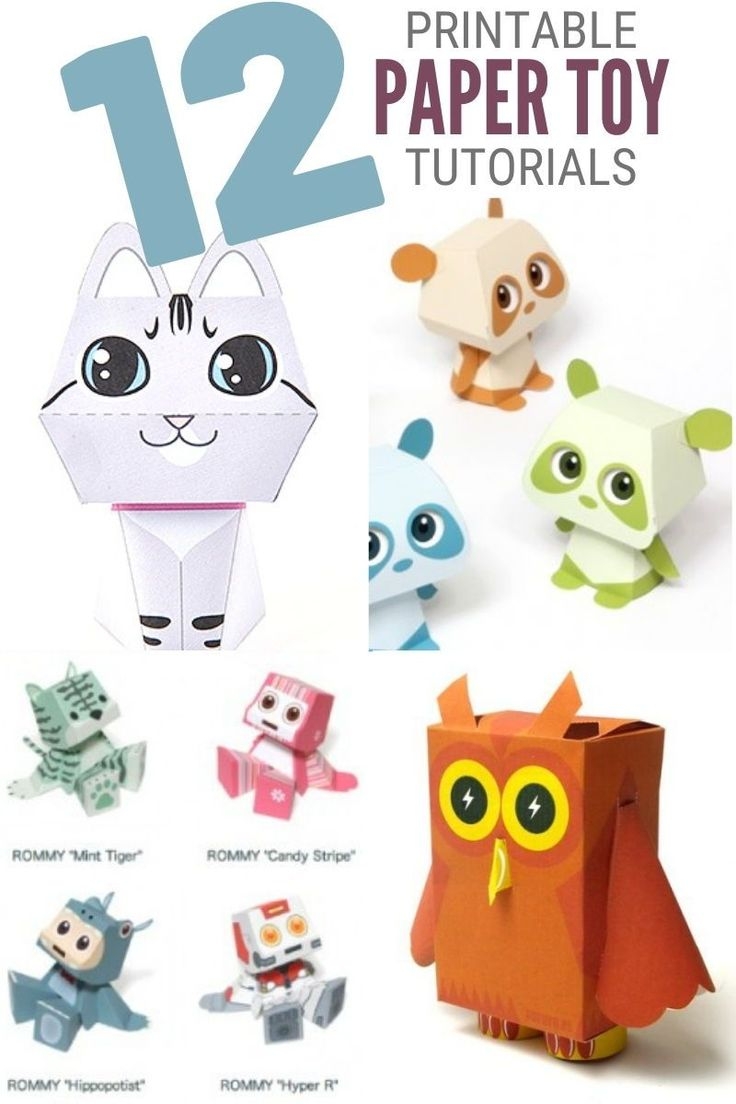 12 Easy Paper Toys To Print Cut And Assemble 12 Easy Paper Toys To Print Cut And Assemble