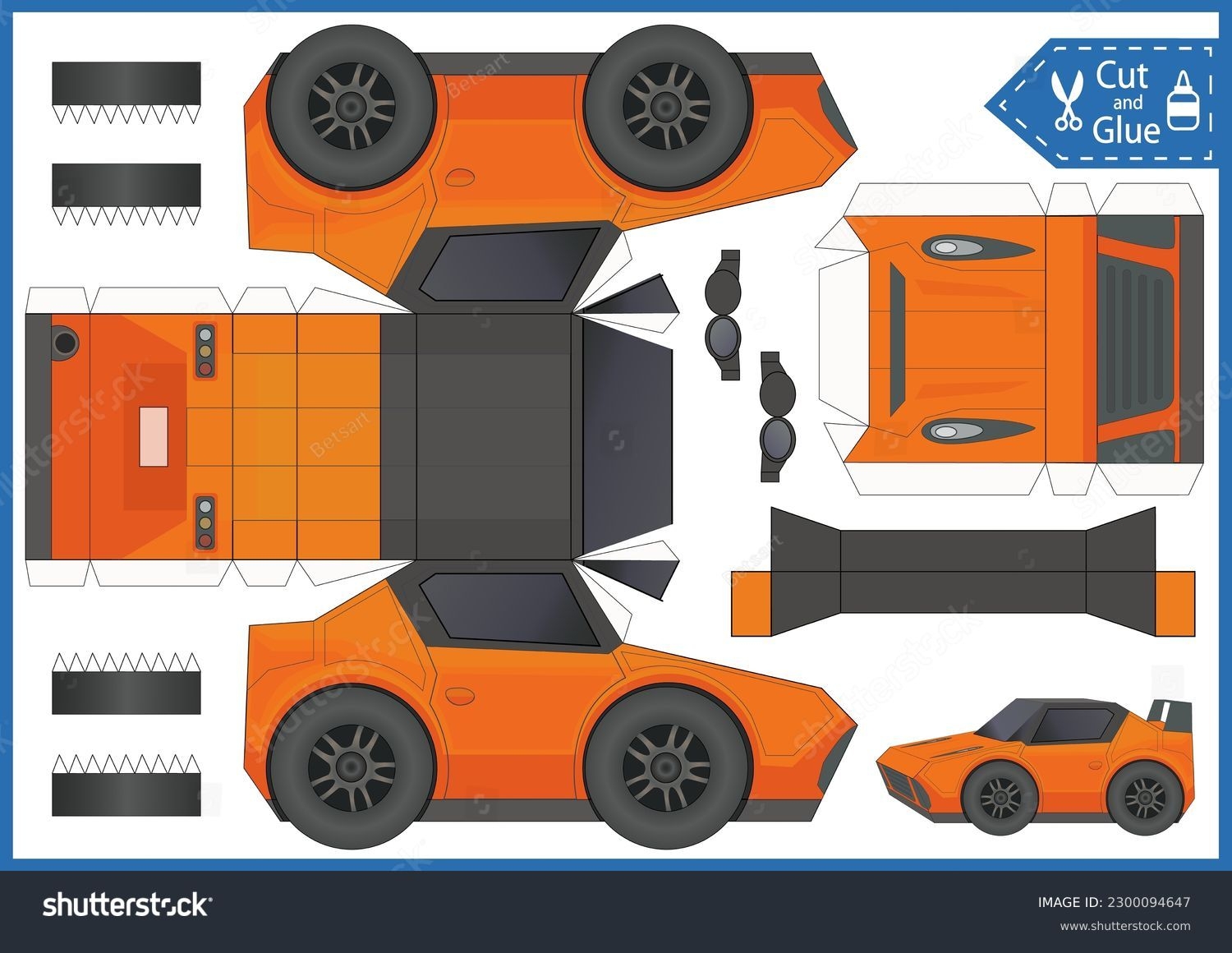14 Thousand Car Paper Template Royalty Free Images Stock Photos Pictures Shutterstock