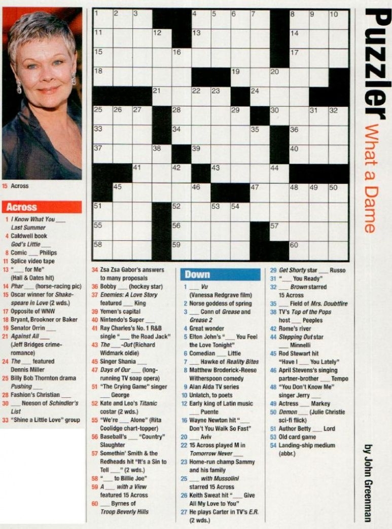 printable crossword puzzles from people magazine