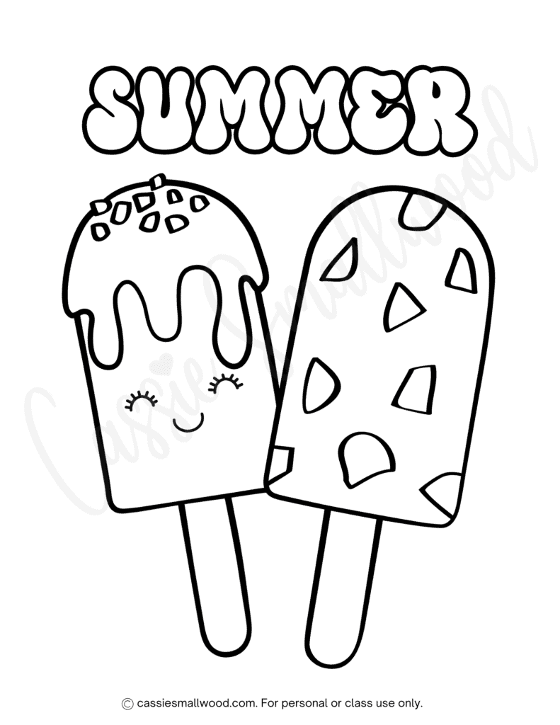 15 CUTE Popsicle Coloring Pages Cassie Smallwood