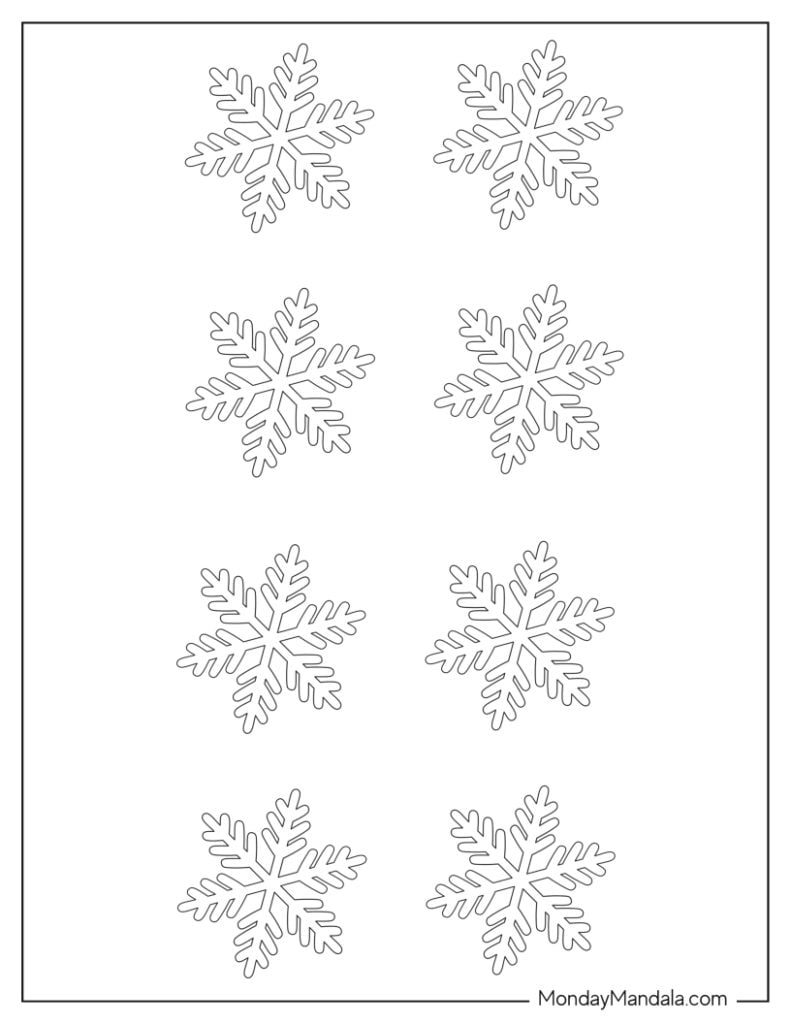 snowflake template free printable