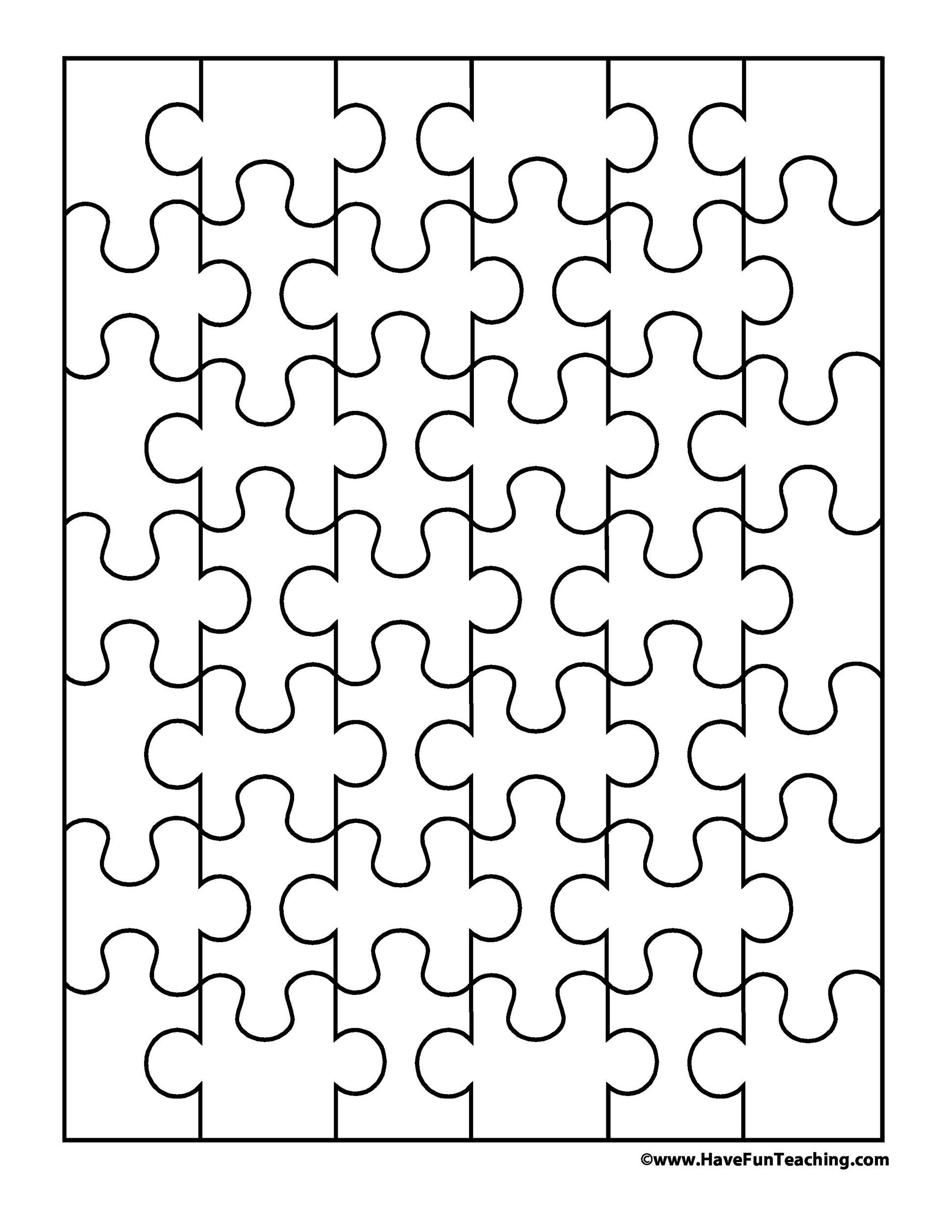 19 Printable Puzzle Piece Templates TemplateLab Worksheets Library