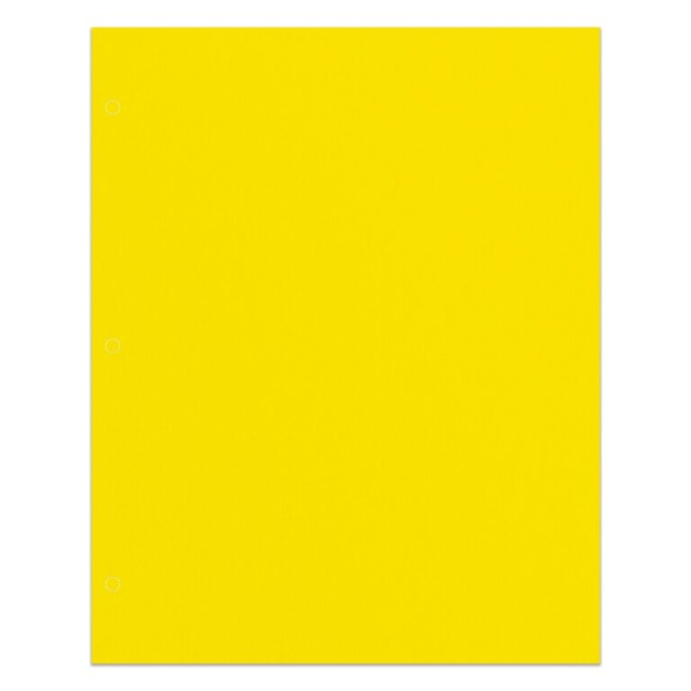 2 Pocket School Grade Paper Folder Letter Size Yellow OfficeSupply