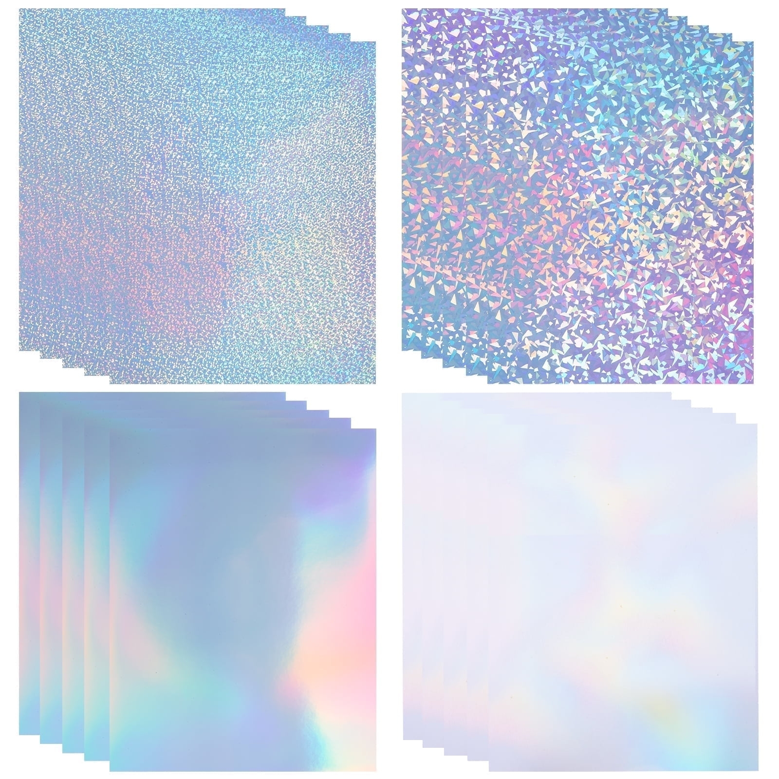 20 Sheets 8 5x11 Inch Holographic Sticker Paper Waterproof For Inkjet Laser Printer Diamond Rainbow Dots Walmart