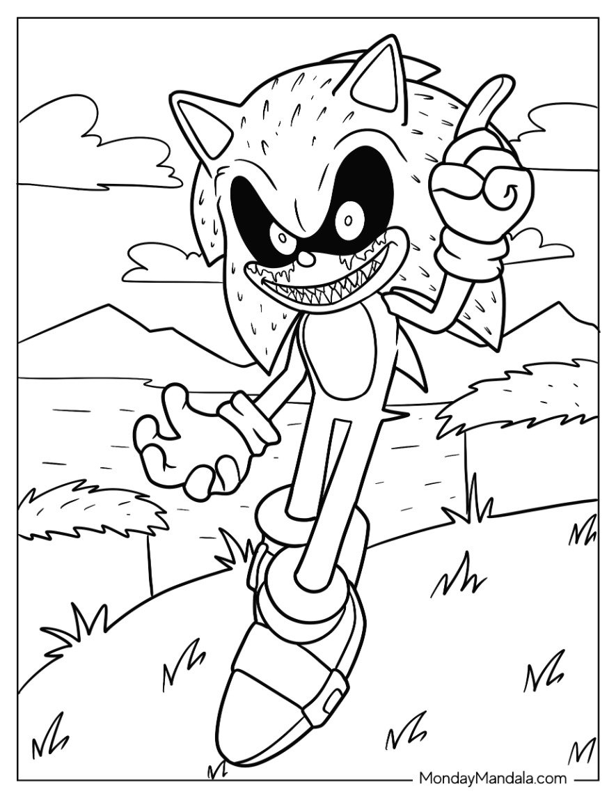 free printable sonic coloring pages