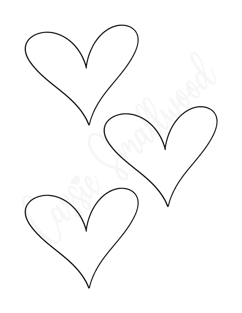 free printable outline heart template