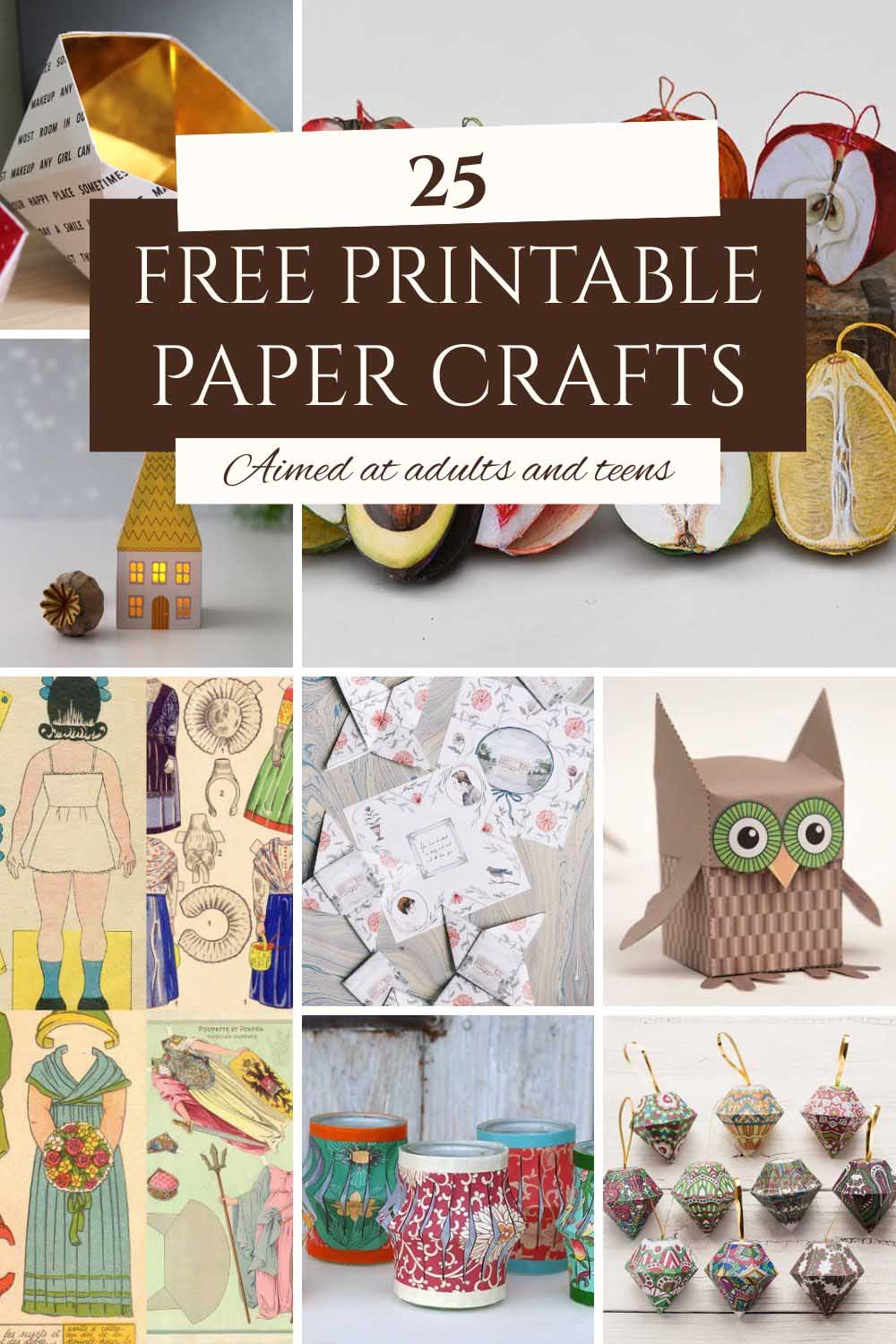 paper crafts printable