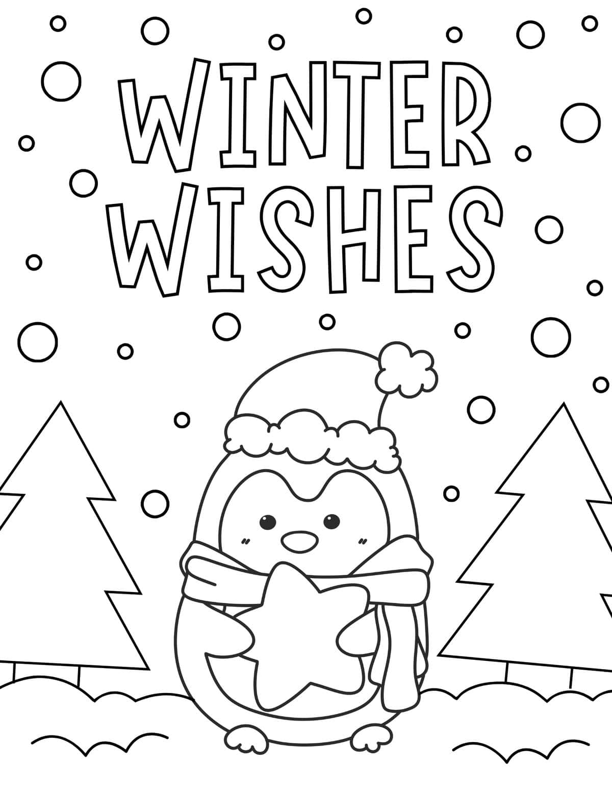 winter coloring pages printable