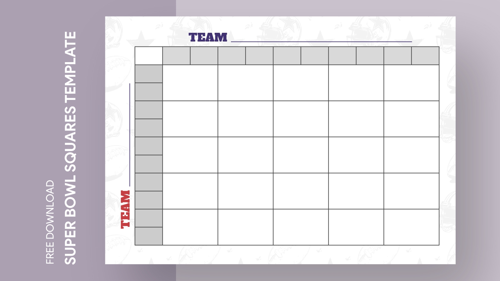 free printable super bowl squares template