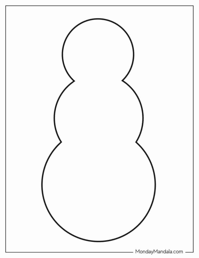 snowman template printable pdf