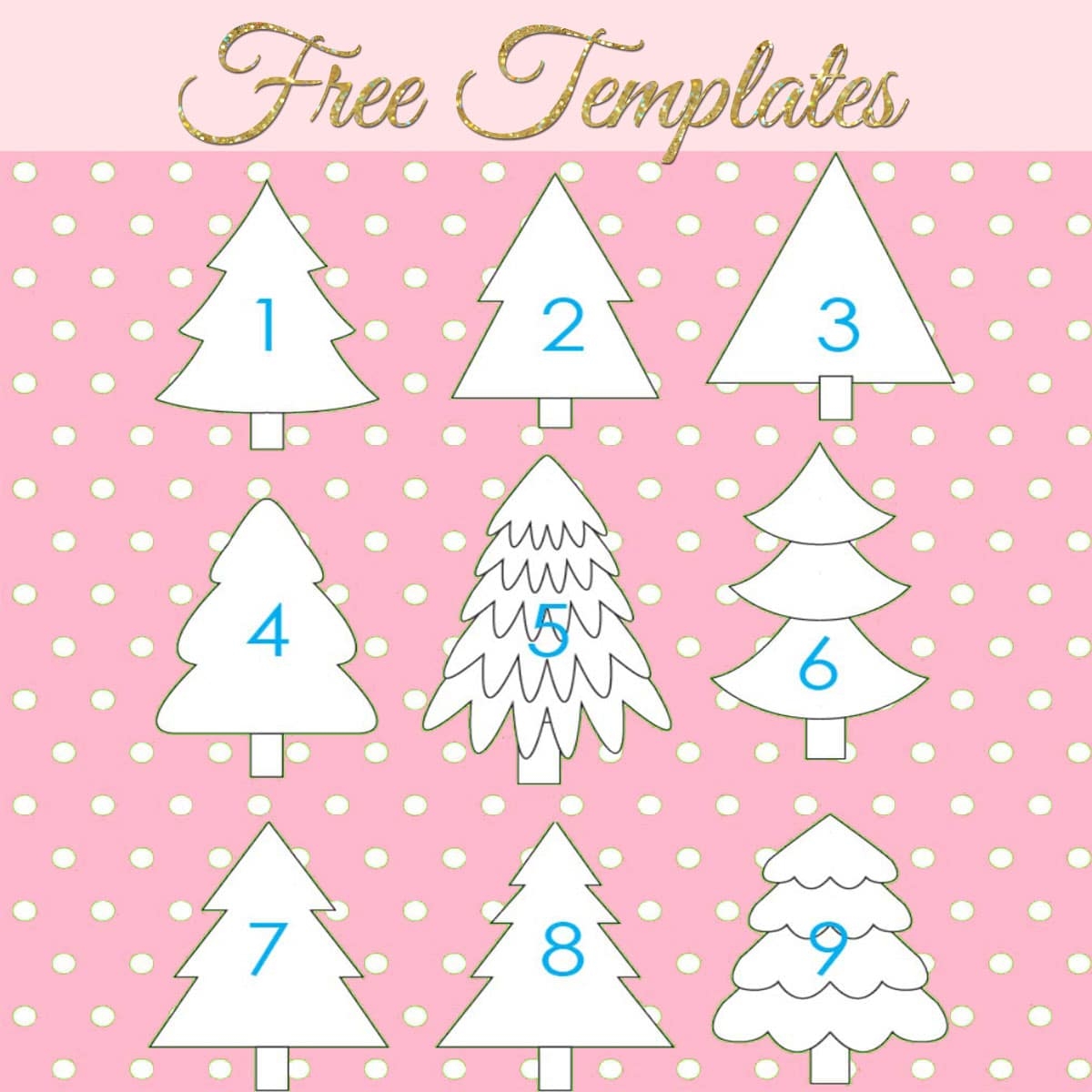 christmas tree template printable