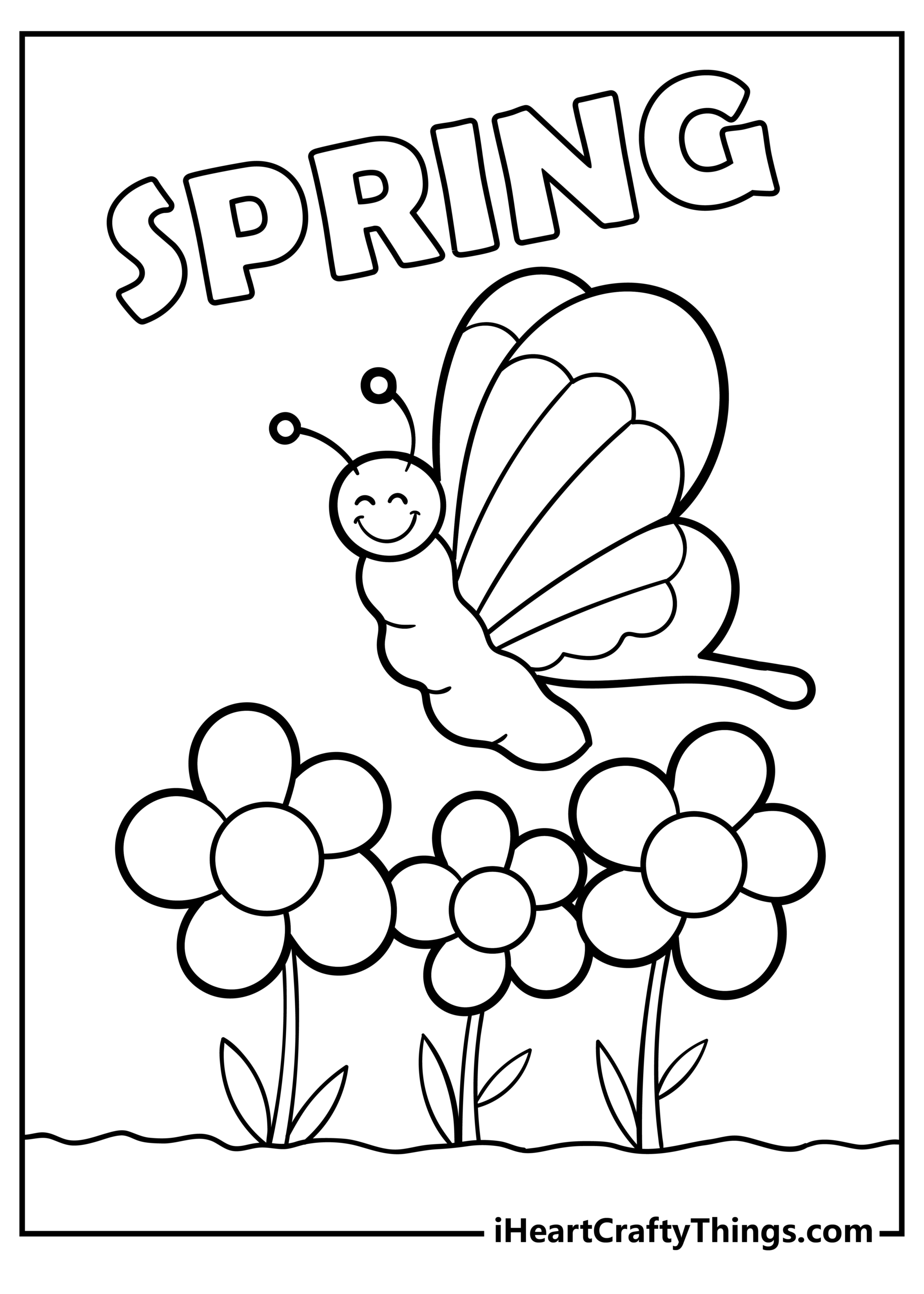 spring coloring pages printable
