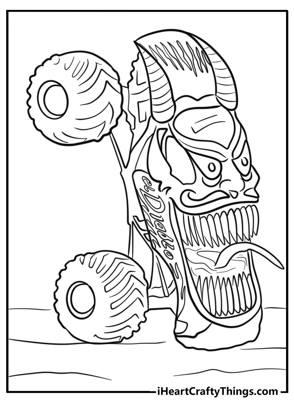 monster truck printable coloring pages