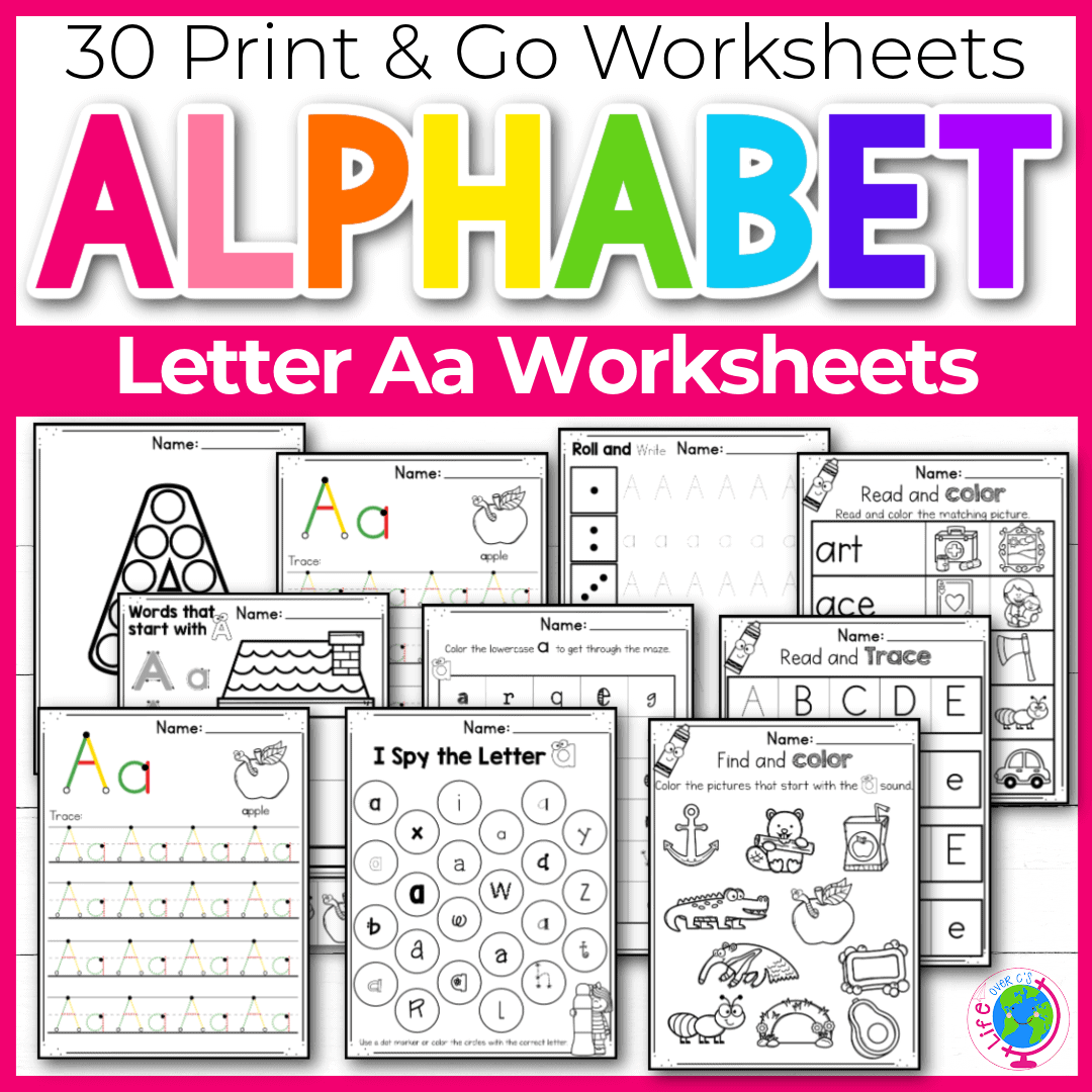 free printable a worksheets