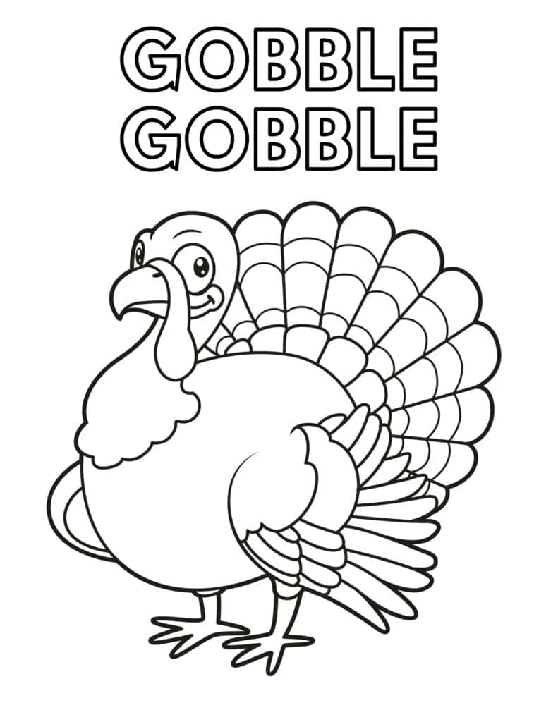 color pages of turkeys printable