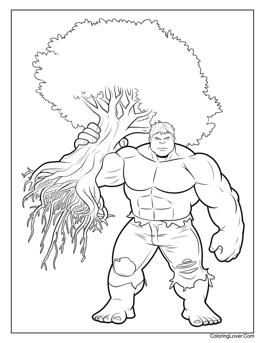hulk printable coloring pages