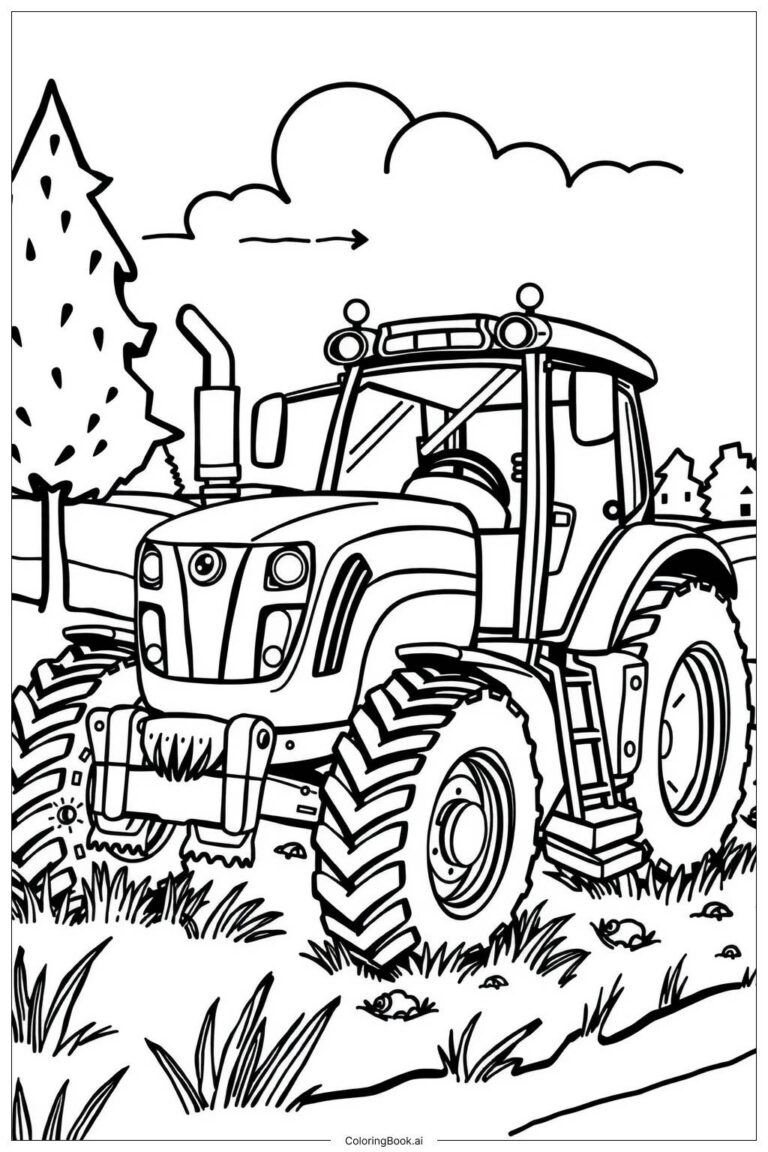 30 Tractor Coloring Pages Free PDF PNG Printables