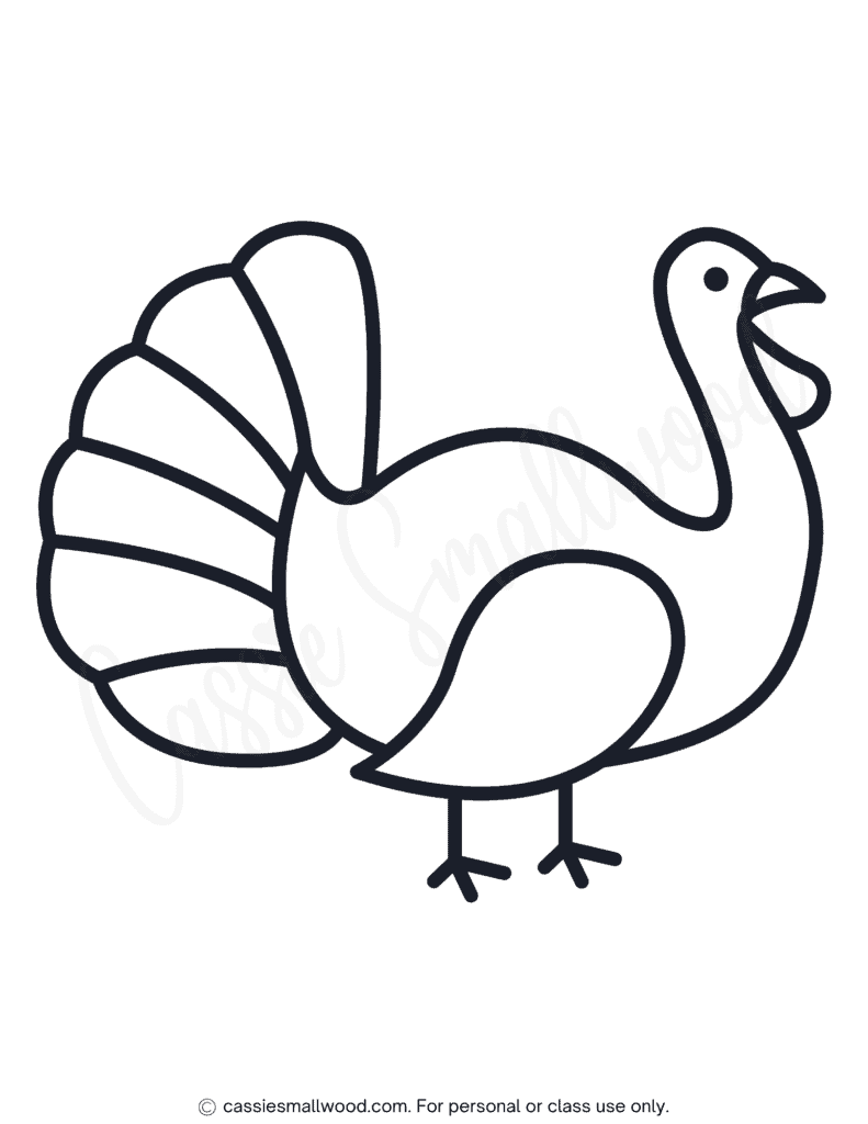 large printable turkey template