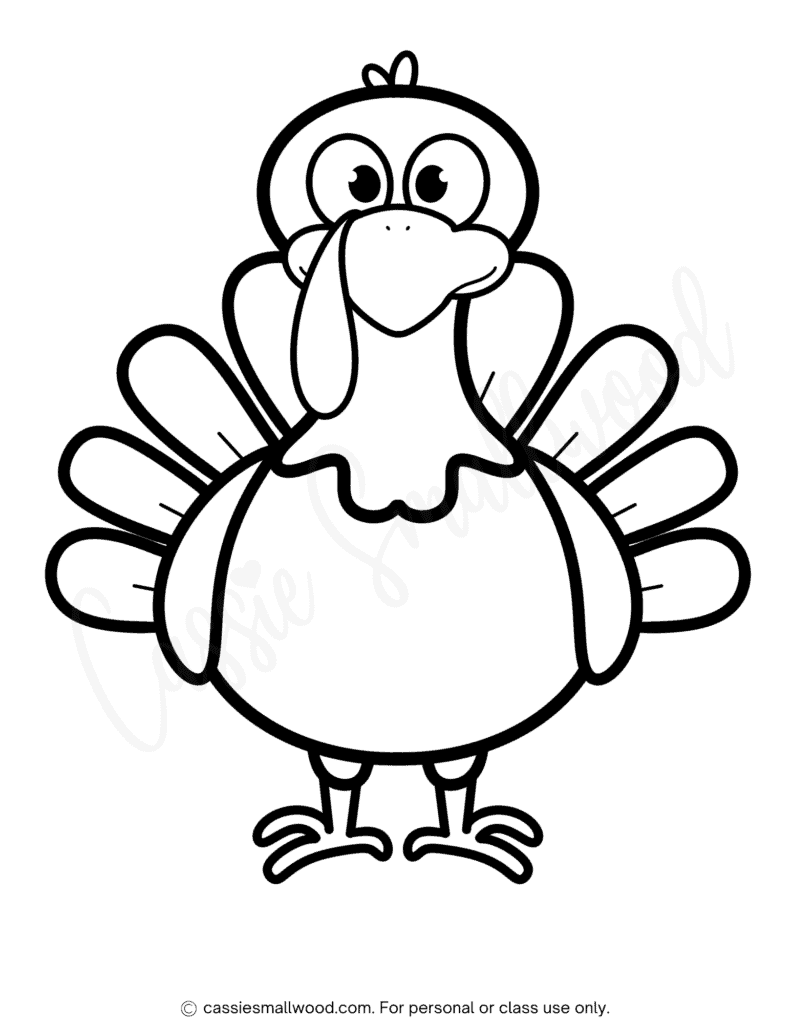 printable turkey body template