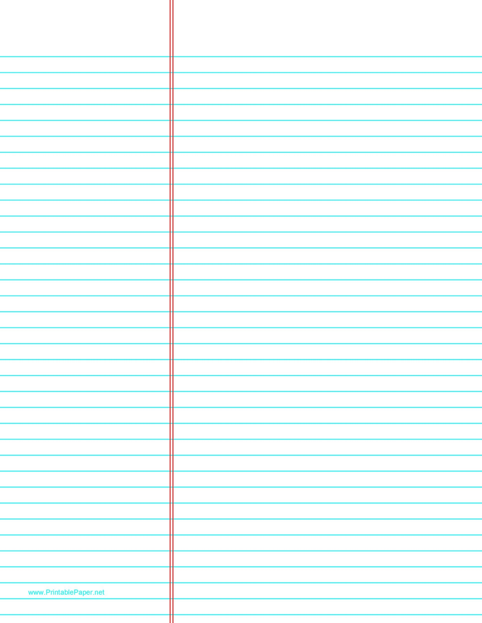 printable horizontal lined paper