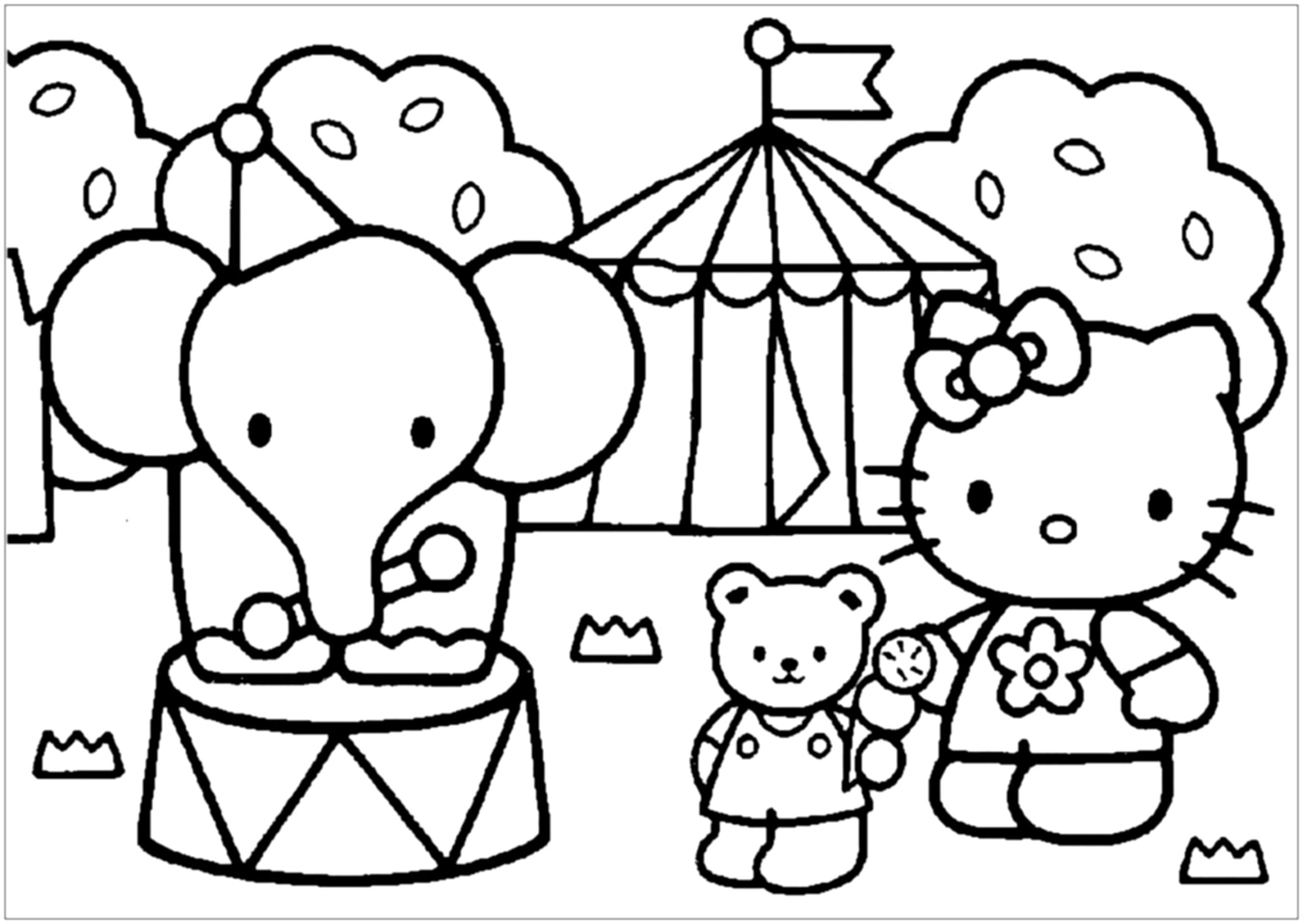 hello kitty coloring sheets free printable