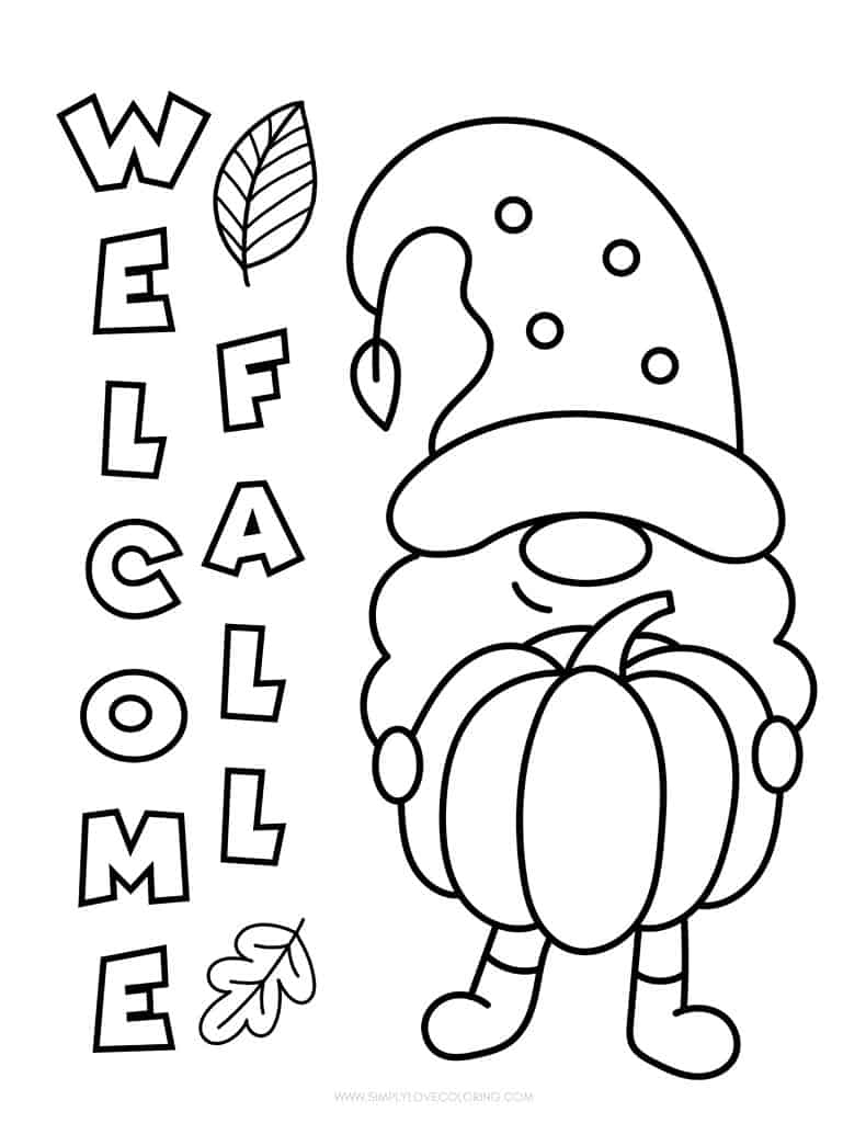 fall color sheets printable