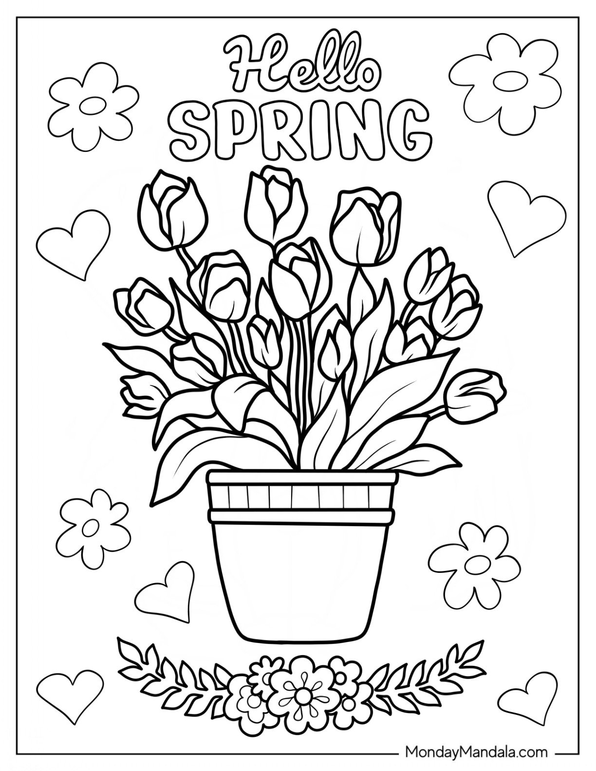 free printable springtime coloring pages