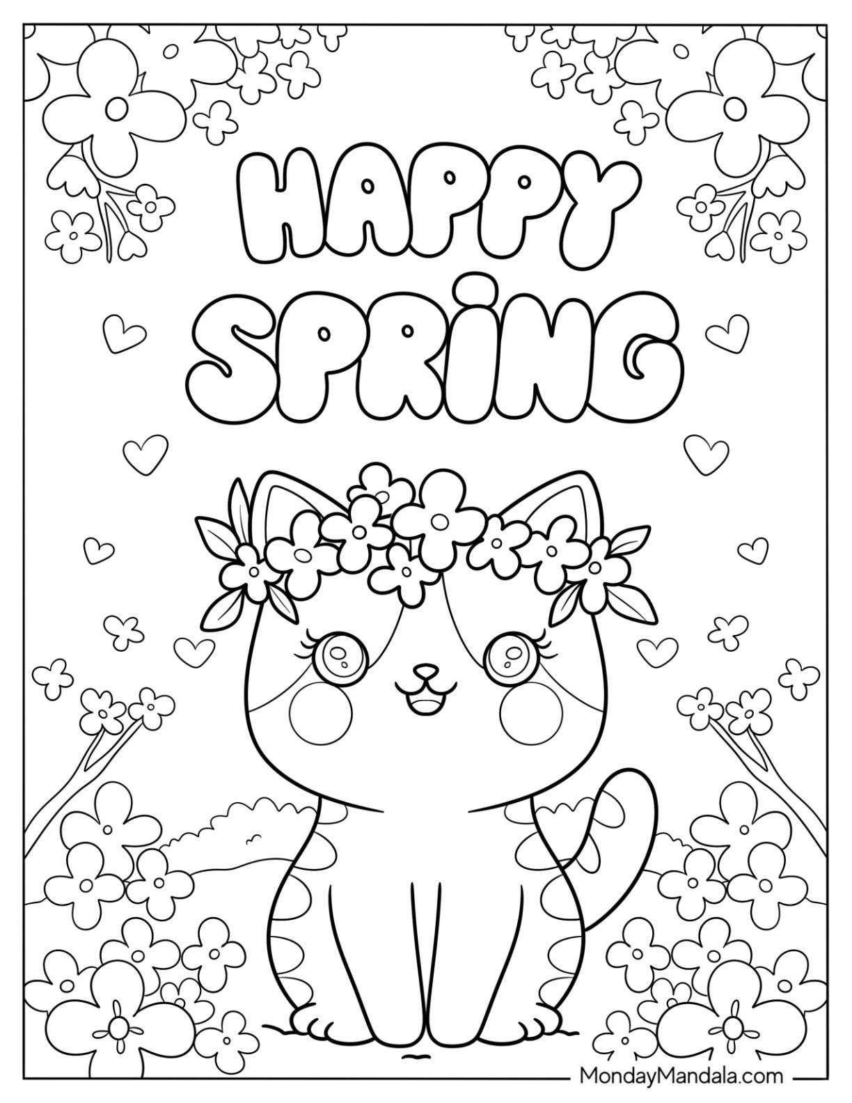 coloring pages spring printable