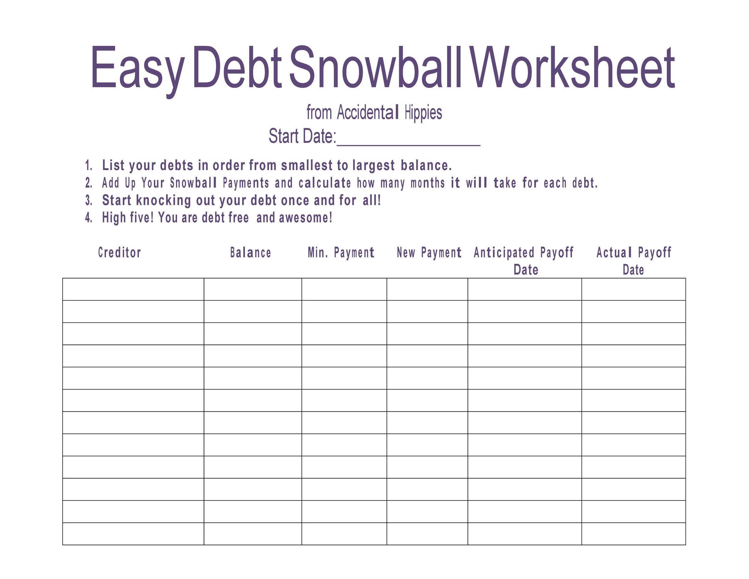 38 Debt Snowball Spreadsheets Forms Calculators 