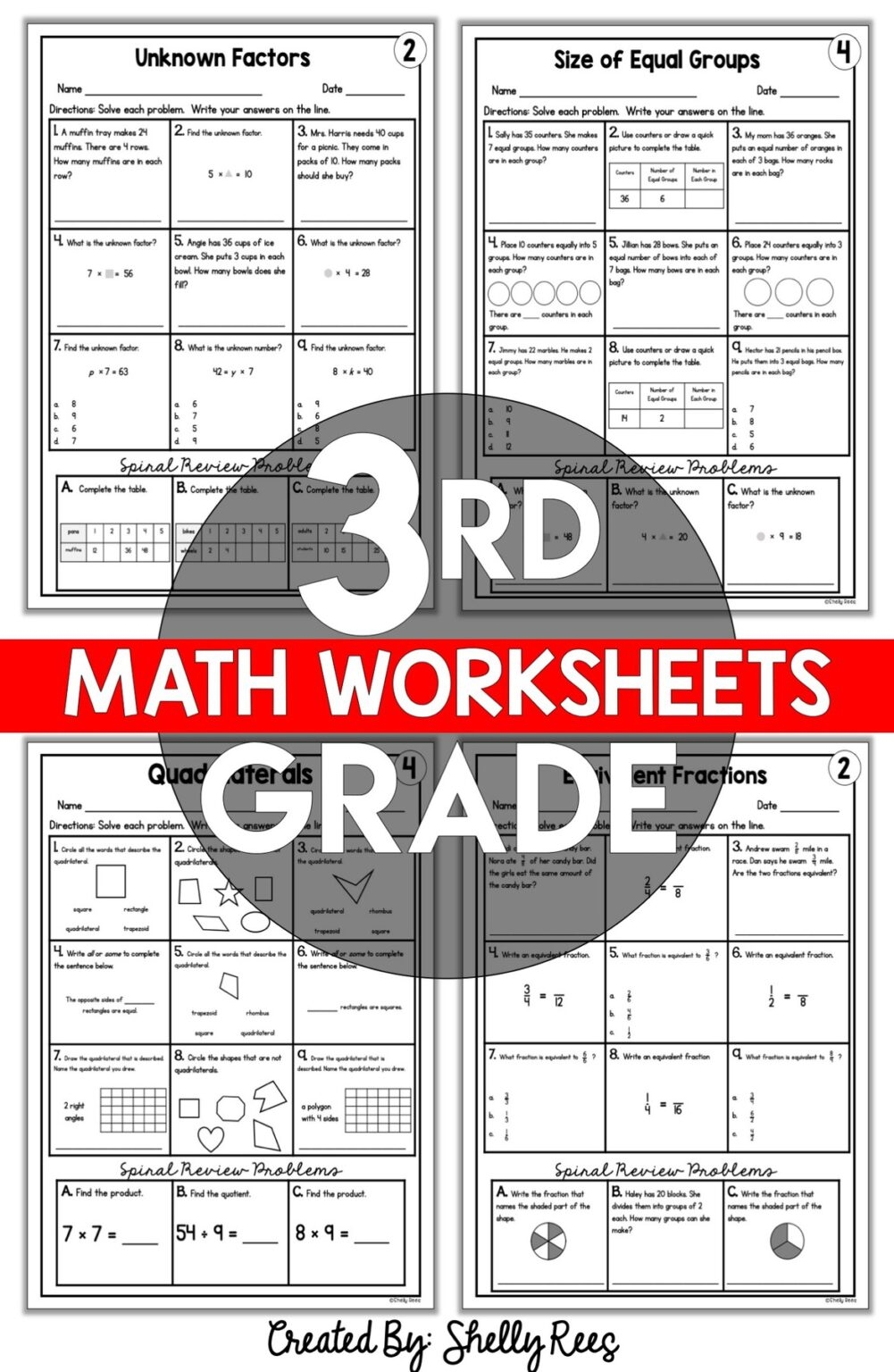 3rd grade math worksheets free printable