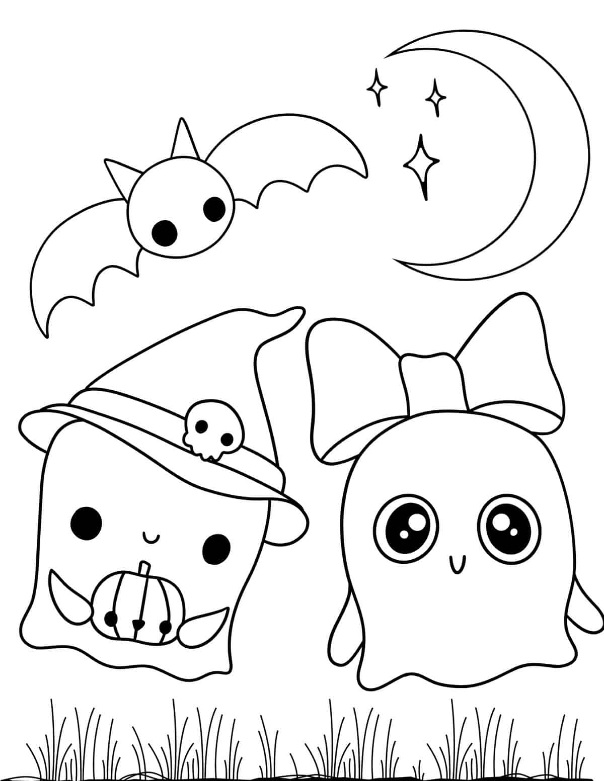 free printable halloween color sheets