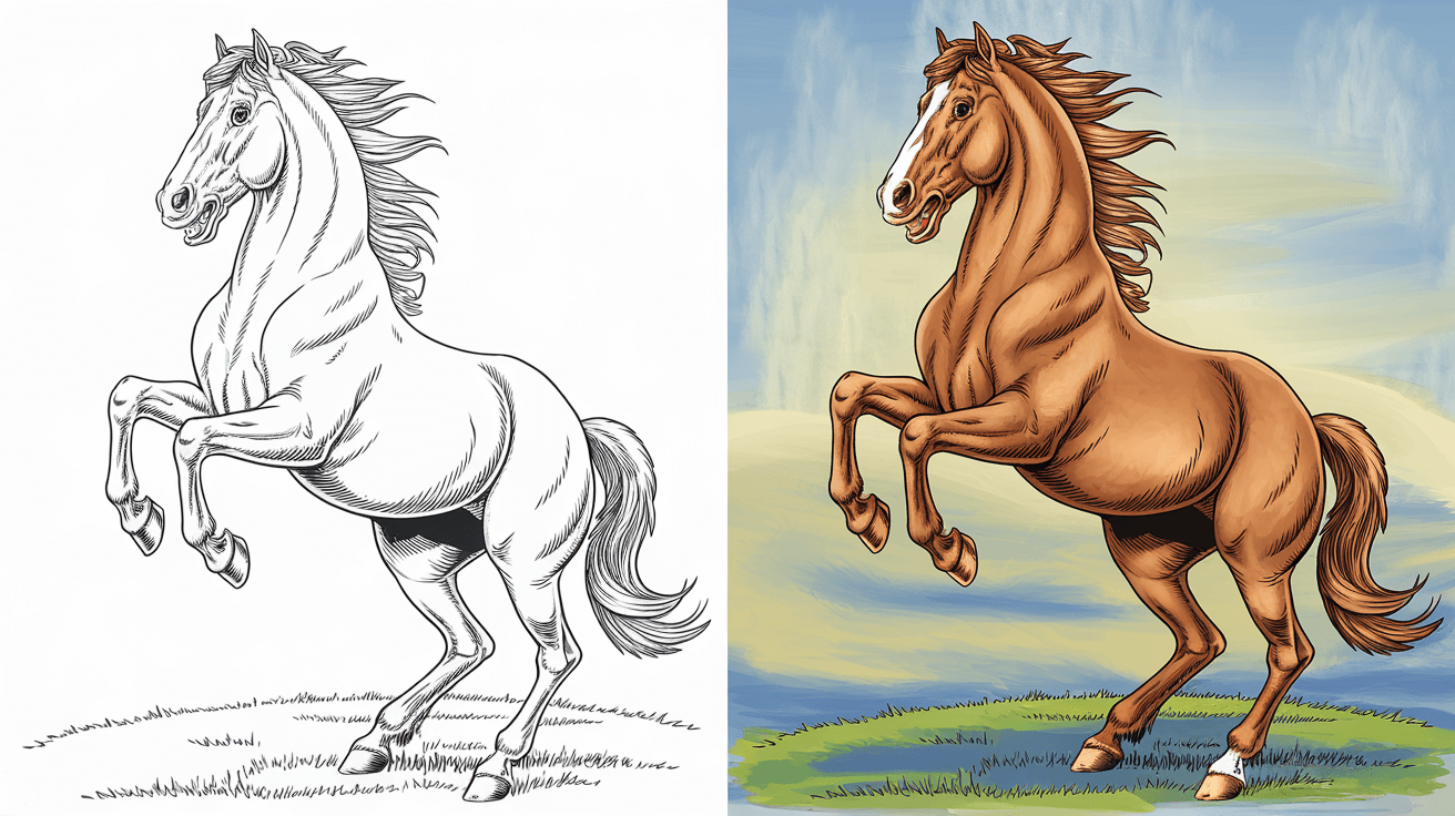 coloring pages horses printable