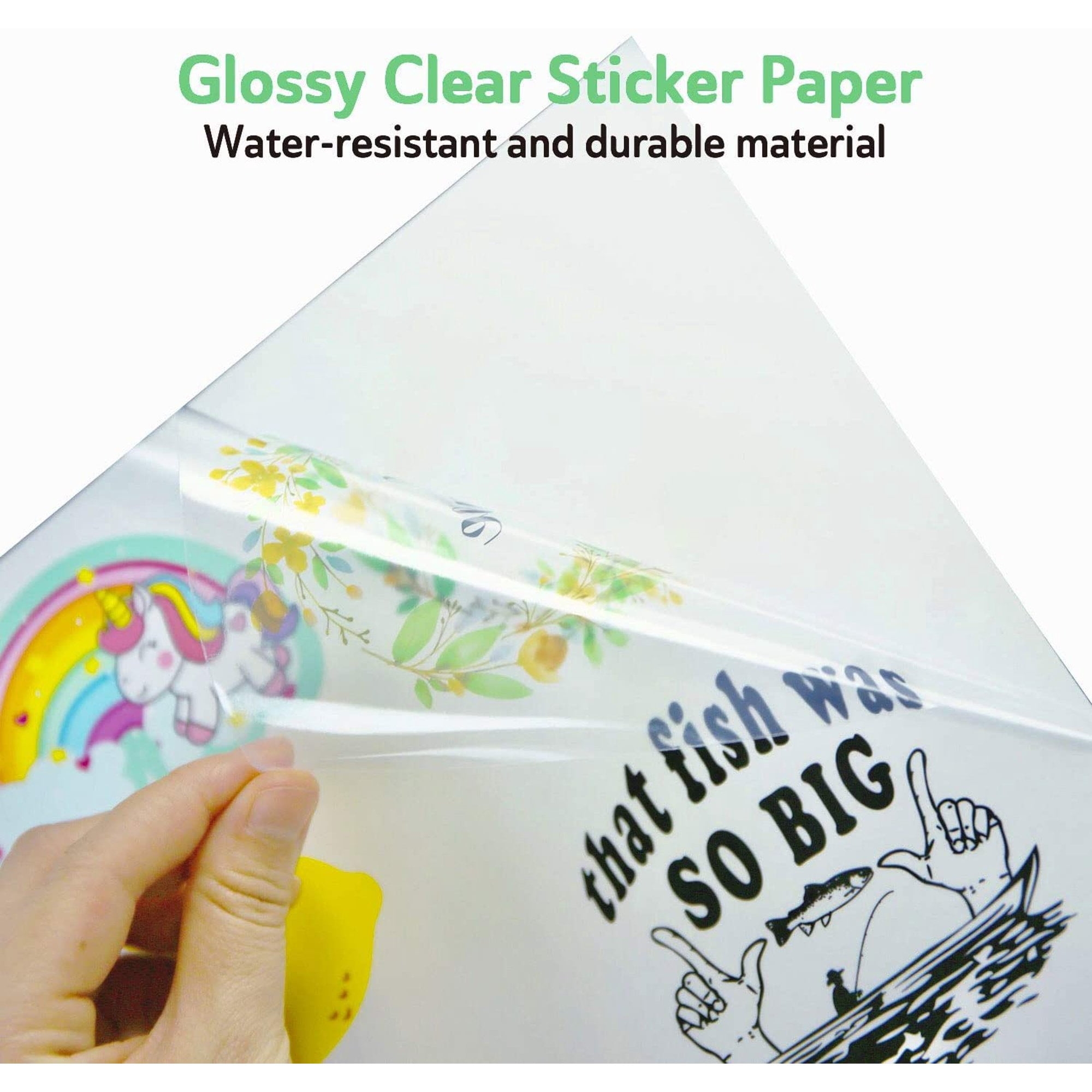45 Sheets Koala Printable Vinyl Sticker Paper Waterproof Transparent Clear Sticker Paper 8 5x11 Glossy For Inkjet Printers Walmart