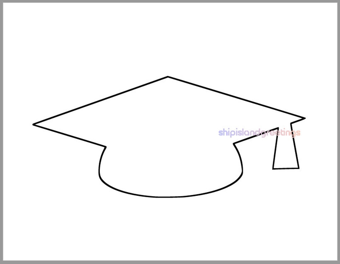 4x9 Inch Graduation Cap Template large Printable Grad Cap graduation diy Crafts large Graduate Template big Brother sister graduation Party Etsy