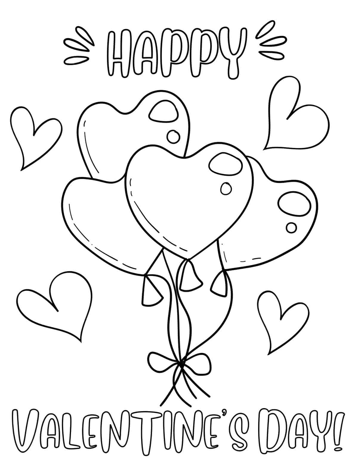 valentine day coloring pages printable