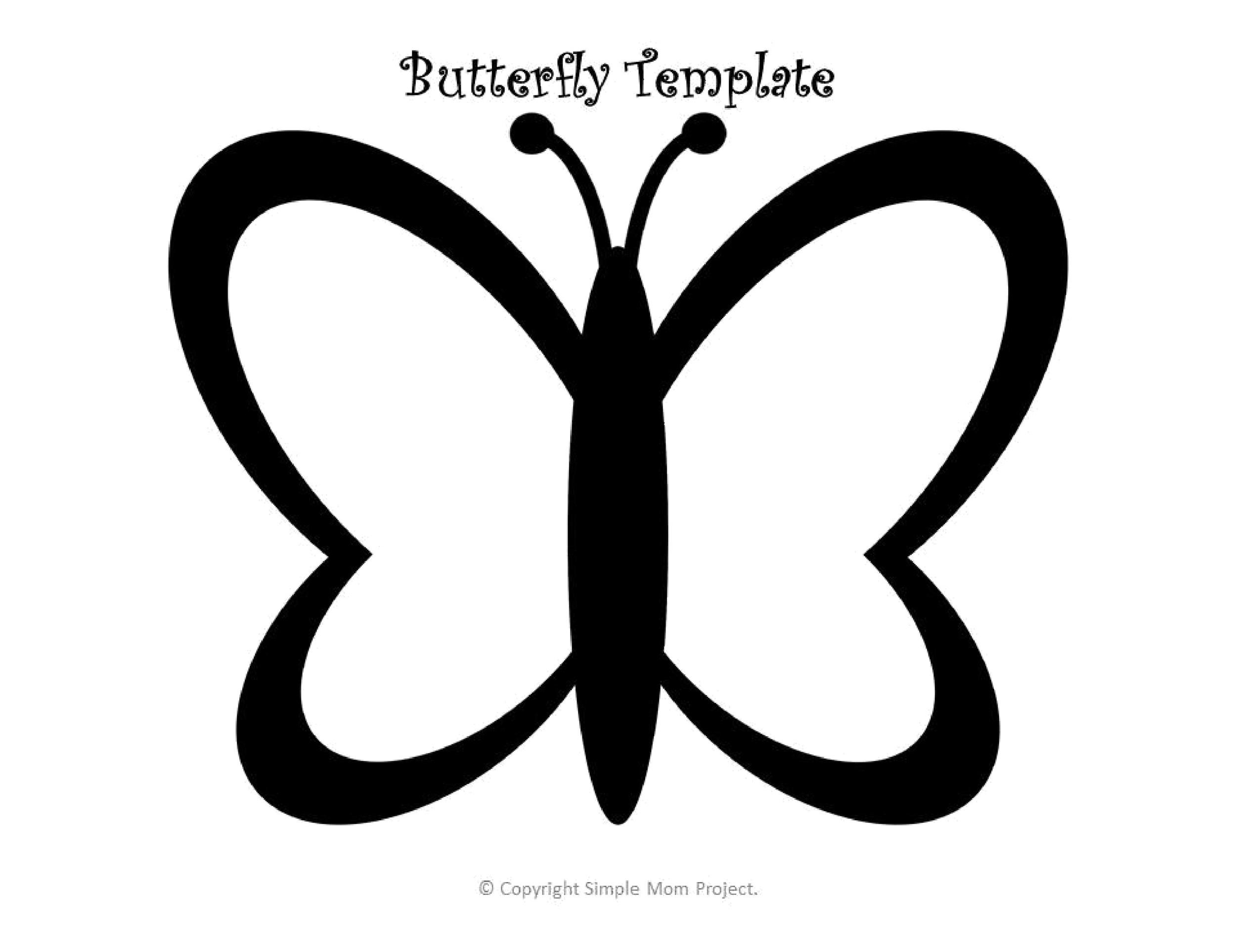 free butterfly template printable