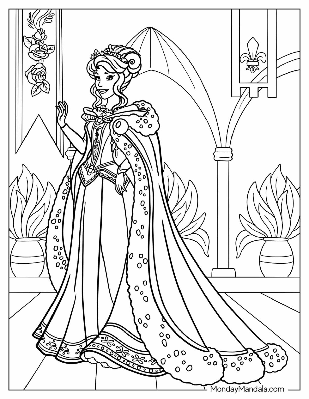 printable princess coloring pages