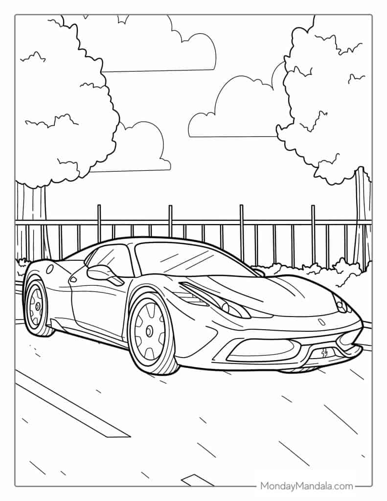 car printable coloring sheets