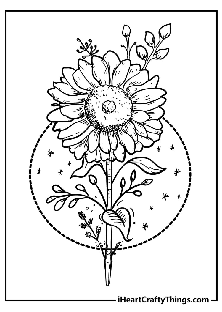 coloring pages for flowers printable