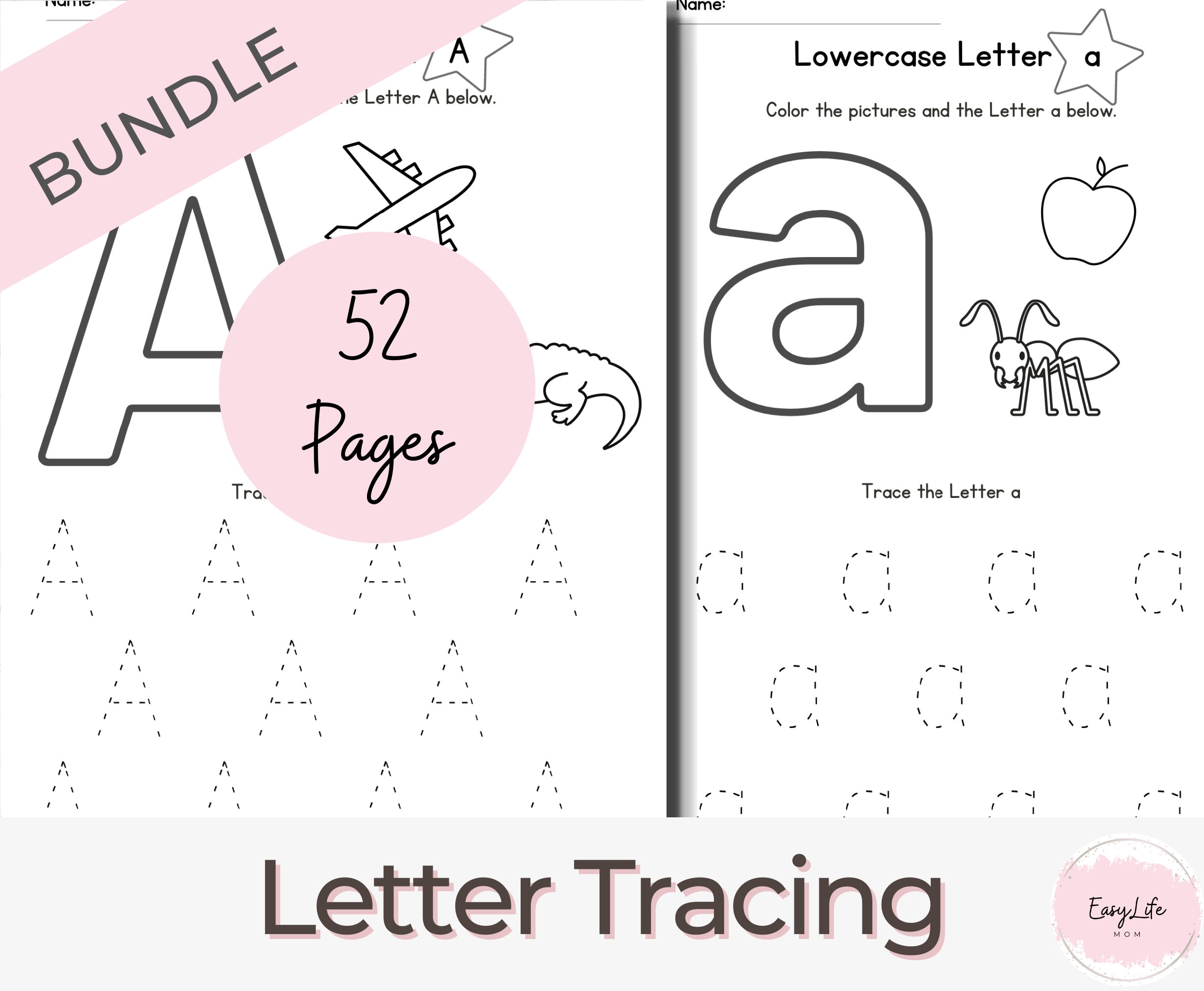 letter tracing worksheets printable