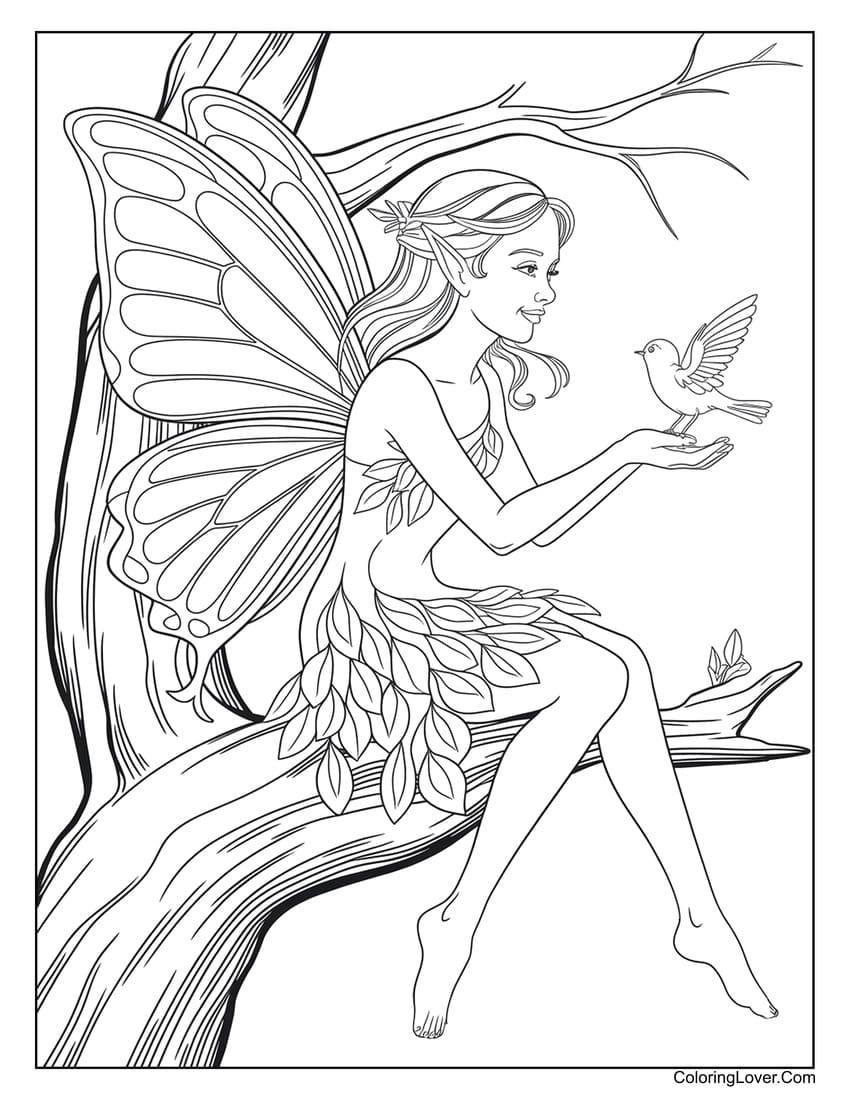 printable coloring pages of fairies