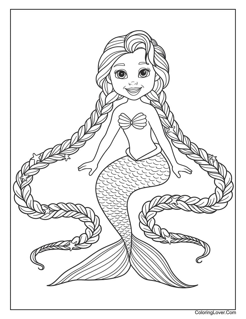 printable mermaid coloring pages