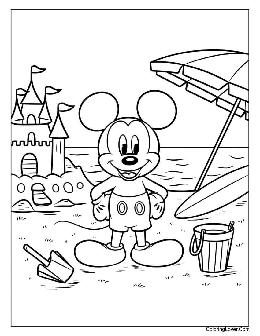 mickey mouse printable coloring pages