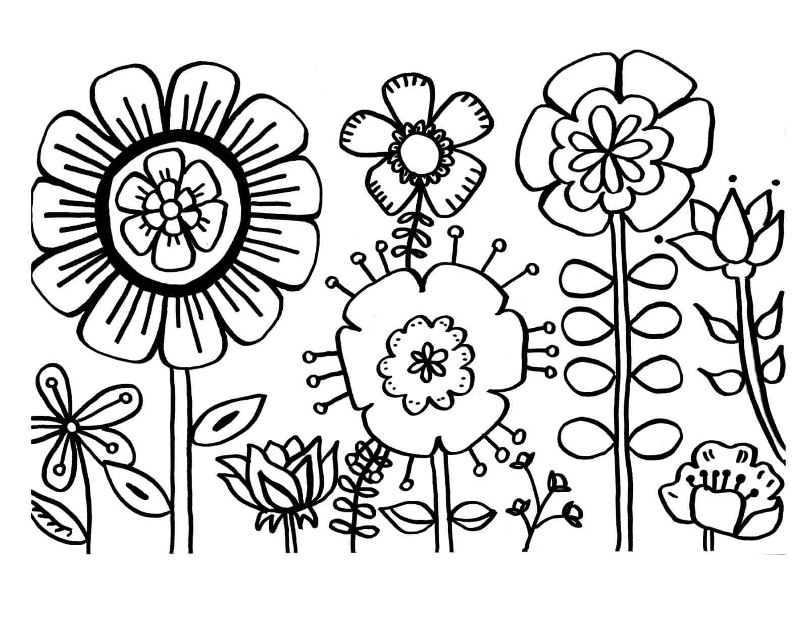 free printable coloring pages flowers